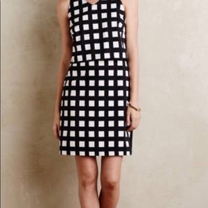 Anthropologie checkered shift dress